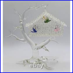 Blown Glass Tree & Bird House Blown Glass Tree & Bird House