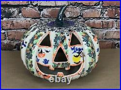 Boleslawiec Polish Pottery Kalich Jack O Lantern 10 Pumpkin Unikat Painted