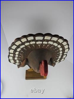 Boone River Creations Wooden Turkey Folk Art Thanksgiving 19.5 Primitive
