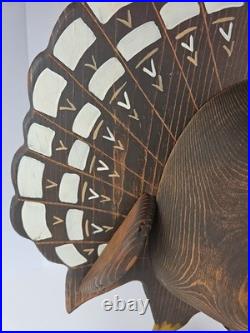 Boone River Creations Wooden Turkey Folk Art Thanksgiving 19.5 Primitive