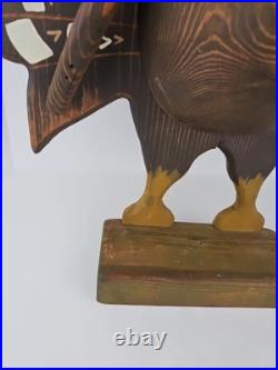Boone River Creations Wooden Turkey Folk Art Thanksgiving 19.5 Primitive