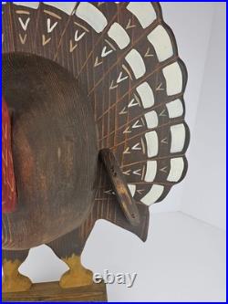 Boone River Creations Wooden Turkey Folk Art Thanksgiving 19.5 Primitive