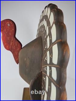 Boone River Creations Wooden Turkey Folk Art Thanksgiving 19.5 Primitive