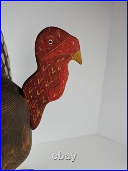 Boone River Creations Wooden Turkey Folk Art Thanksgiving 19.5 Primitive