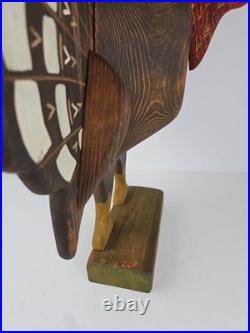 Boone River Creations Wooden Turkey Folk Art Thanksgiving 19.5 Primitive