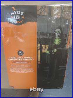 Box Damage- Hyde and Eek! 8' Light Up Sound Reaper Animatronic Halloween Decor