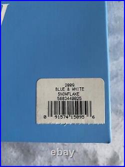 Boxed Wedgwood Christmas 2009 Blue & White Snowflake Ornament #588344 Jasperware