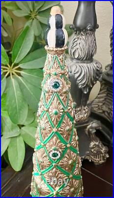 Brand New Mackenzie Childs Christmas Emerald Luxe Jeweled Topiary Tree 13