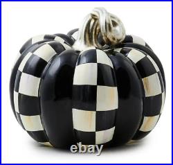 Brand New Mackenzie Childs Haunted House Courtly Check Short Pumpkin 10x10