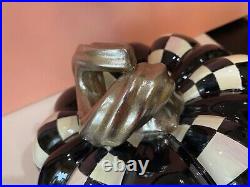 Brand New Mackenzie Childs Haunted House Courtly Check Short Pumpkin 10x10