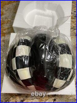 Brand New Mackenzie Childs Haunted House Courtly Check Short Pumpkin 10x10