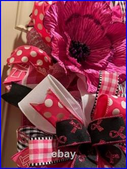 Breast Cancer Awareness wreath, Pink Ribbon Hope wreath, Cancer Support wreath