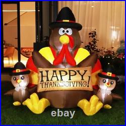 Bright 6ft Inflatable Thanksgiving Turkey Family with Fast Inflation Feature Bright 6ft Inflatable Thanksgiving Turkey Family with Fast Inflation Feature