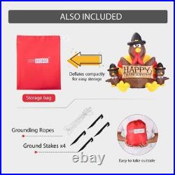 Bright 6ft Inflatable Thanksgiving Turkey Family with Fast Inflation Feature Bright 6ft Inflatable Thanksgiving Turkey Family with Fast Inflation Feature