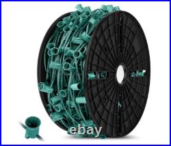 Brightever Commercial 500 FT C9 Green Christmas LED Light String E17 Sockets