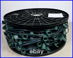 Brightever Commercial 500 FT C9 Green Christmas LED Light String E17 Sockets