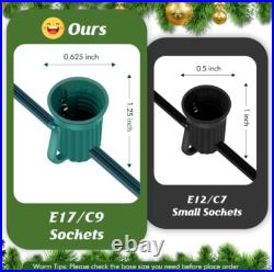 Brightever Commercial 500 FT C9 Green Christmas LED Light String E17 Sockets
