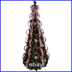BrylaneHome 6 Ft Fully Decorated Pre-Lit Pop-Up Christmas Tree BrylaneHome 6 Ft Fully Decorated Pre-Lit Pop-Up Christmas Tree
