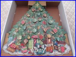 Byers' Choice Delightful Musical Wooden Christmas Advent Calendar withLights