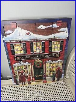 Byers' Choice Musical Wooden Advent Calendar St Nicholas Toy Shoppe Boxed 2011 Byers' Choice Musical Wooden Advent Calendar St Nicholas Toy Shoppe Boxed 2011