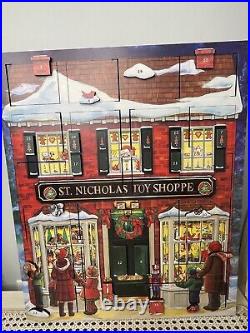 Byers' Choice Musical Wooden Advent Calendar St Nicholas Toy Shoppe Boxed 2011 Byers' Choice Musical Wooden Advent Calendar St Nicholas Toy Shoppe Boxed 2011