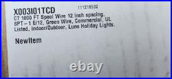C7 1000 FT Spool Wire 12 inch Spacing SPT-1 E/12 Commercial Luna Holiday Lights
