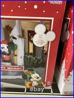 CHRISTMAS 7ft. TALL AIRBLOWN INFLATABLE DISNEY MICKEY MOUSE on STEAMBOAT RARE