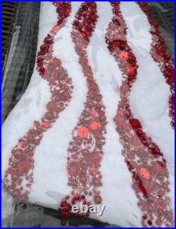 CHRISTMAS Kim Seybert Peppermint Swirl Stocking $199 NWT BEAUTIFUL