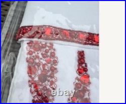 CHRISTMAS Kim Seybert Peppermint Swirl Stocking $199 NWT BEAUTIFUL