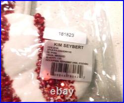 CHRISTMAS Kim Seybert Peppermint Swirl Stocking $199 NWT BEAUTIFUL