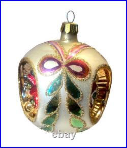 CHRISTOPHER RADKO RARE Star Wonder Triple Reflector Ball 91 Blown Painted Glass