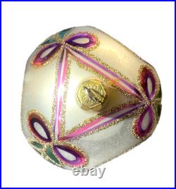 CHRISTOPHER RADKO RARE Star Wonder Triple Reflector Ball 91 Blown Painted Glass