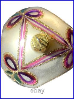 CHRISTOPHER RADKO RARE Star Wonder Triple Reflector Ball 91 Blown Painted Glass