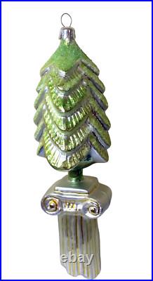 CHRISTOPHER RADKO SIGNED 93 Classic Christmas Tree Blown Painted Glass Ornament