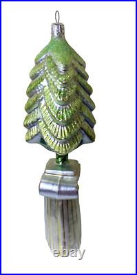CHRISTOPHER RADKO SIGNED 93 Classic Christmas Tree Blown Painted Glass Ornament