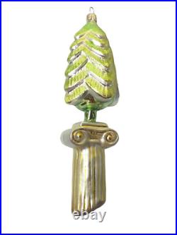 CHRISTOPHER RADKO SIGNED 93 Classic Christmas Tree Blown Painted Glass Ornament