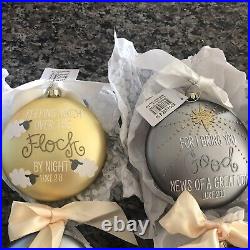 COTON COLORS BIRTH OF CHRIST STORY LUKE 8 CHRISTMAS GLASS ORNAMENTS Gold Silver