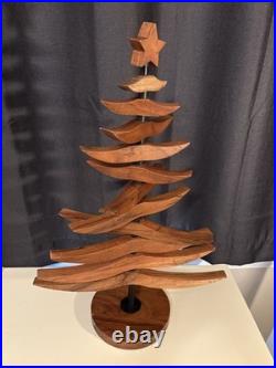 CRATE & BARREL LARGE 24Tall Wooden Ornament Christmas TREE Exc. Condition CRATE & BARREL LARGE 24Tall Wooden Ornament Christmas TREE Exc. Condition