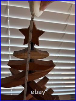 CRATE & BARREL LARGE 24Tall Wooden Ornament Christmas TREE Exc. Condition
