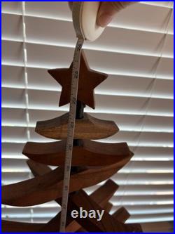 CRATE & BARREL LARGE 24Tall Wooden Ornament Christmas TREE Exc. Condition