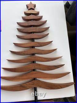 CRATE & BARREL LARGE 24Tall Wooden Ornament Christmas TREE Exc. Condition
