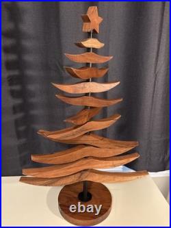 CRATE & BARREL LARGE 24Tall Wooden Ornament Christmas TREE Exc. Condition