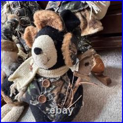 Camo Christmas Decor Lot Snowmen Santas Bears Rustic Cabin Lodge Creative Co-op