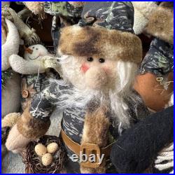 Camo Christmas Decor Lot Snowmen Santas Bears Rustic Cabin Lodge Creative Co-op