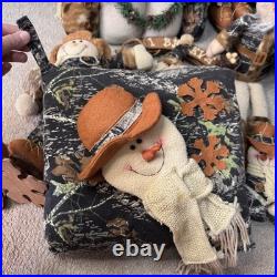 Camo Christmas Decor Lot Snowmen Santas Bears Rustic Cabin Lodge Creative Co-op