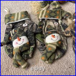 Camo Christmas Decor Lot Snowmen Santas Bears Rustic Cabin Lodge Creative Co-op