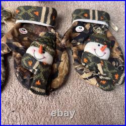 Camo Christmas Decor Lot Snowmen Santas Bears Rustic Cabin Lodge Creative Co-op
