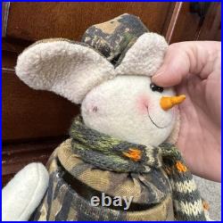 Camo Christmas Decor Lot Snowmen Santas Bears Rustic Cabin Lodge Creative Co-op