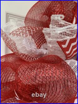 Canada Day Patriotic Wreath Handmade Deco Mesh