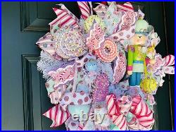 Candyland Wreath, nutcracker wreath, candyland decor Decor